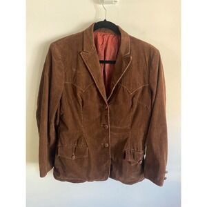 Vintage 1970s Lasso Tailored Western Wear Brown Corduroy Jacket